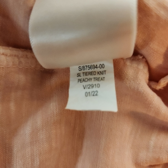 Old Navy Womens Washed Coral Tiered Slub-Knit Midi Cami Swing Dress-Size L - Picture 12 of 12